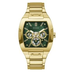 Mens Guess Gold-Tone Skeleton Dial Watch - GW0456G3
