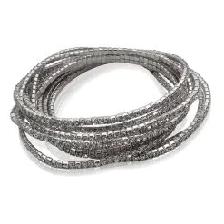 Guess Crystal Stretch Bracelets With Silver-Tone Finish