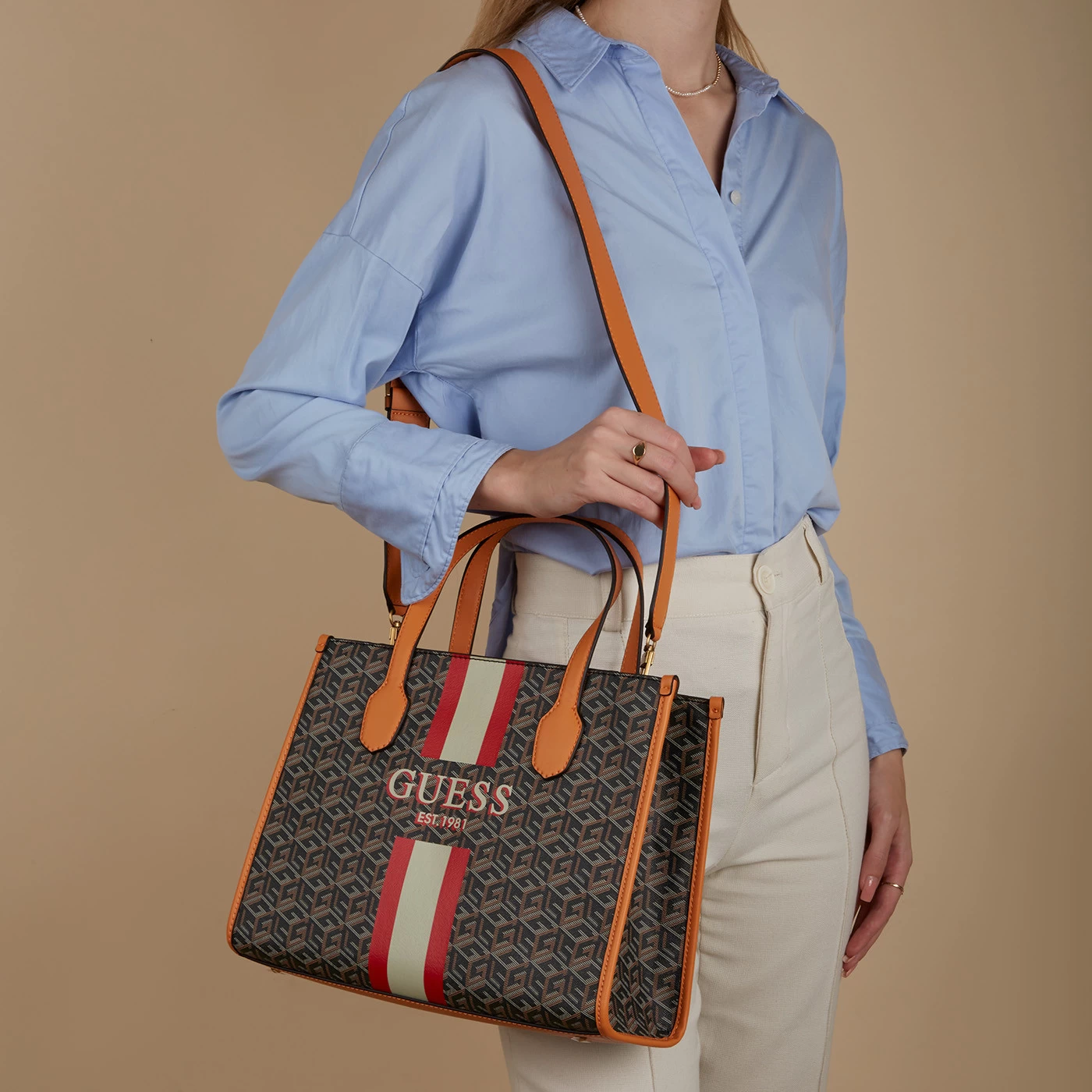 GUESS Silvana Bruine Handtas HWSC86-65220-BKG - Image 3