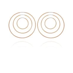 Guess 3pr. Gold-Tone Endless Hoop Earrings