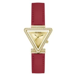 Guess Watches® Red Genuine Leather Watch -GW0504L2