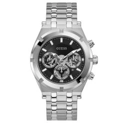 Mens Guess Silver-Tone Multi-Function Watch - GW0260G1