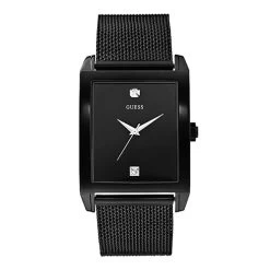 Mens Guess Black Ionic-Plated Watch - U0298G1