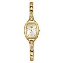 Guess Plated Gold Case With White Dial Watch-GW0249L2