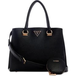 Guess Alexie Girlfriend Satchel - Black Floral Print