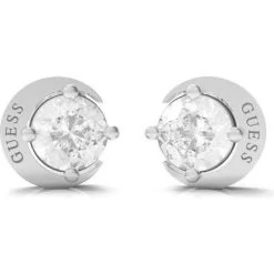 Guess Rhodium Plated Moon And Star Earrings UBE01194RH