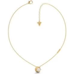 Guess Solitaire & Moon Necklace - Gold/Diamond