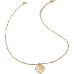 Guess Women's Heart Necklace - Gold/Silver/Transparent