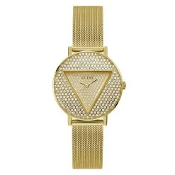 Guess Watches® Gold Tone Case Stainless Steel/Mesh Watch-GW0477L2