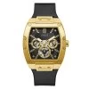 Mens Guess Gold-Tone Flex Strap Gold-Tone/Black Watch - GW0202G1