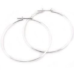 Guess Large Silver Hoop Earrings
