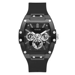 Mens Guess Black Skelton Dial Watch - GW0203G3