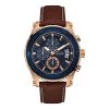 Mens Guess Leather Strap Chronograph Watch - U0673G3
