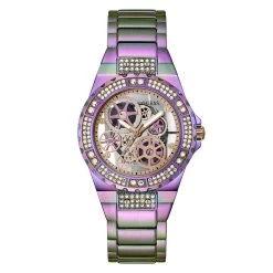 Guess Light Violet/Rose Gold-Tone Watch - GW0302L3
