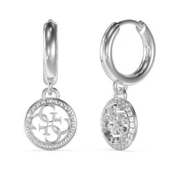 GUESS Life In 4G Silver Coloured Drop Earrings JUBE02135JWRHT-U