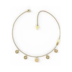 GUESS Lotus Gold Coloured Necklace JUBN01339JWYGT-U (Length: 40.60 - 45.60 Cm)
