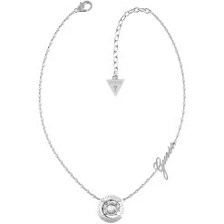 GUESS Solitaire Silver Coloured Necklace JUBN01459JWRHT-U (Length: 40.60 - 45.60 Cm)