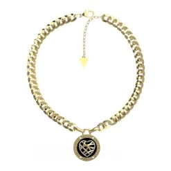 Guess Heart Cage Goudkleurige Ketting JUBN03102JWYGBKT-U