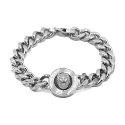GUESS Lion King Zilverkleurig Armband JUMB01314JWSTBKS